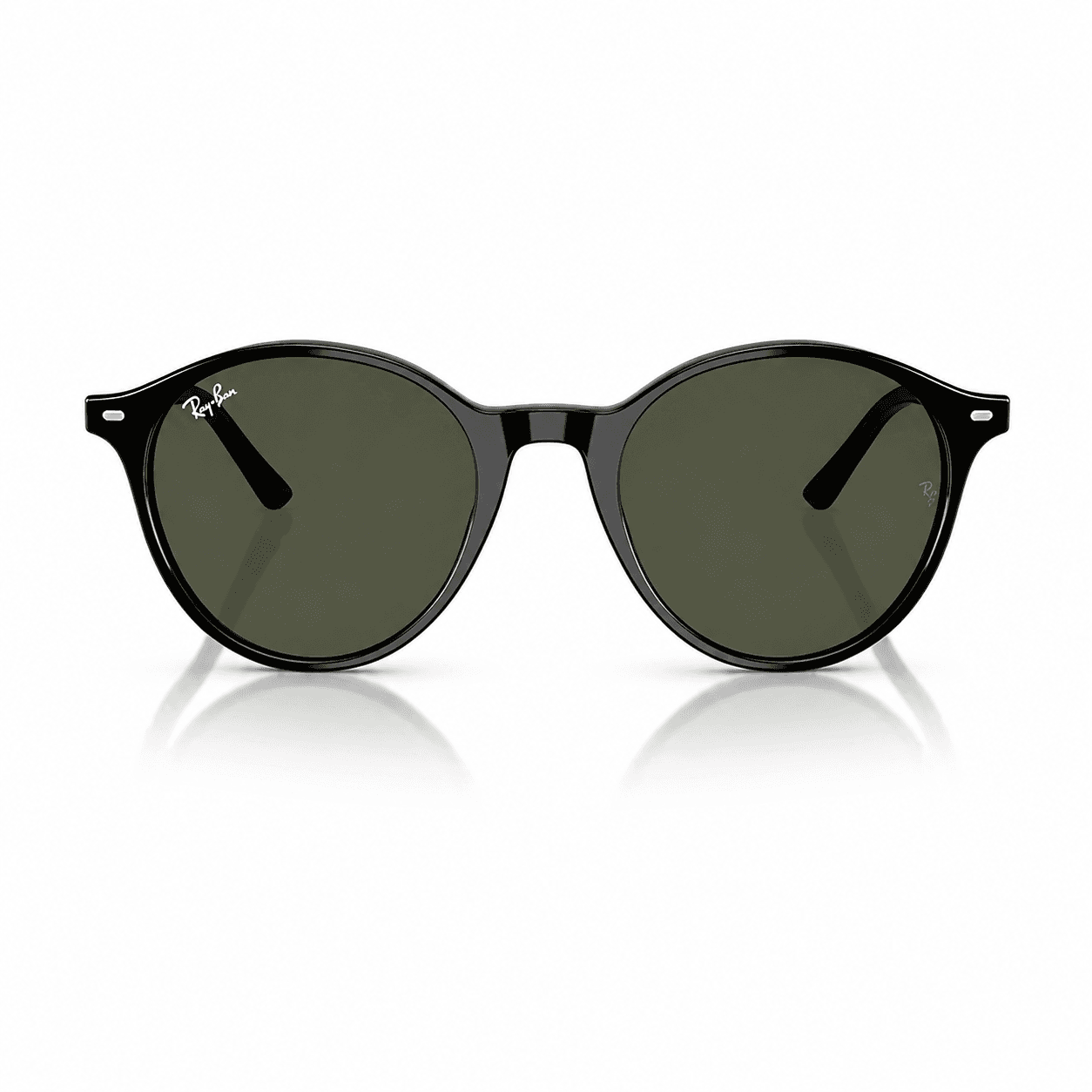 Lentes de sol Ray-Ban RB2230 901/31 vista frontal Lentes de sol Ray-Ban RB2230 901/31 con montura pulido negro y cristales g-15 verde, vista frontal sobre fondo blanco.
