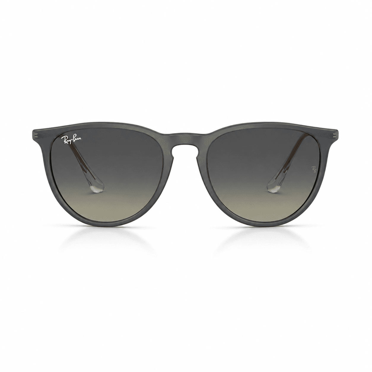 Lentes de sol Ray-Ban RB4171 6813/11 azul rubber pulido con cristales gris degradado vista frontal Ray-Ban RB4171 6813/11 lentes de sol con montura azul rubber pulido y cristales gris degradado, vista frontal sobre fondo blanco.