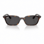 Ray-Ban RB4456 1359/87 lentes de sol con montura havana / carey oscuro y cristales gris oscuro, vista frontal sobre fondo blanco.