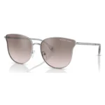 Michael Kors MK1120 11538Z con montura silver y lentes silver pink gradient mirror, vista diagonal sobre fondo blanco.