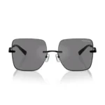 Michael Kors MK1150 1005/1 con montura gris y lentes gris espejados, vista frontal sobre fondo blanco.
