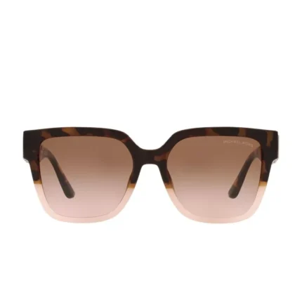 Michael Kors MK2170U 390913 con montura carey habana y lentes marrón y rosa degradado, vista frontal sobre fondo blanco.