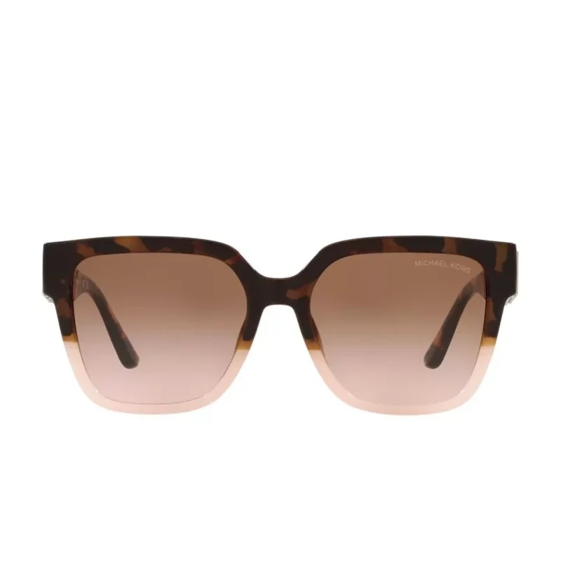 Michael Kors MK2170U 390913 con montura carey habana y lentes marrón y rosa degradado, vista frontal sobre fondo blanco.