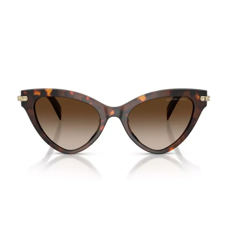 Michael Kors MK2259U 403113 con montura carey habana y lentes gris degradado, vista frontal sobre fondo blanco.