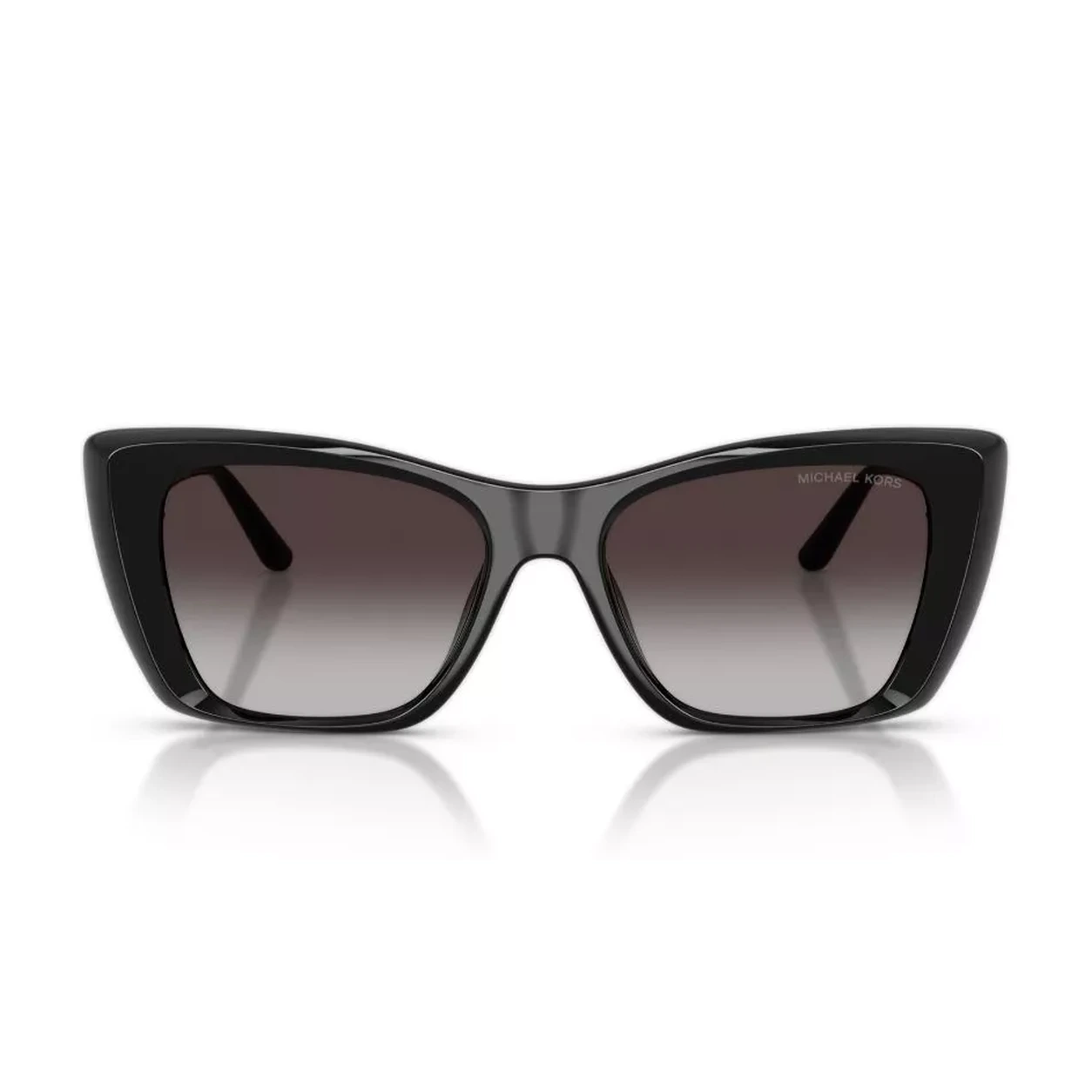Lentes de sol Michael Kors MK2270U 30058G vista frontal Michael Kors MK2270U 30058G Tokyo con montura negra y lentes ahumado degradado, vista frontal sobre fondo blanco.