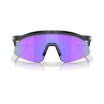 Oakley Hydra OO9229-0437 con montura Crystal Black y lentes Prizm Violet, vista frontal sobre fondo blanco.