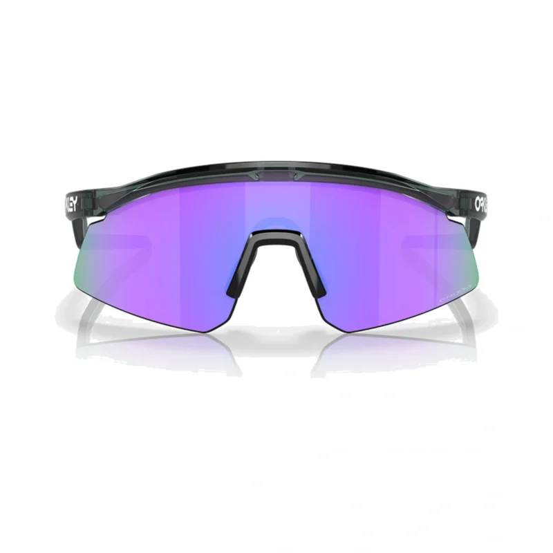 Oakley Hydra OO9229-0437 con montura Crystal Black y lentes Prizm Violet, vista frontal sobre fondo blanco.