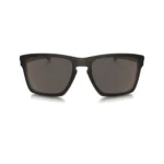 Oakley Sliver XL OO9341-0457 con montura carey marrón mate y lentes Warm Grey, vista frontal sobre fondo blanco.