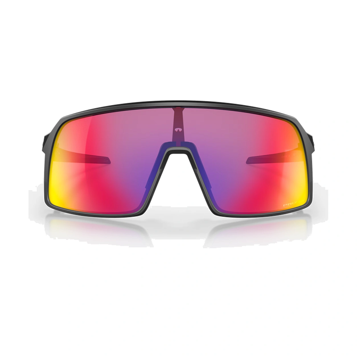 Lentes de sol Oakley Sutro OO9406-0837 vista frontal Oakley Sutro OO9406-0837 con montura negro mate y lentes Prizm Road, vista frontal sobre fondo blanco.