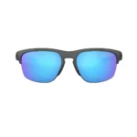 Oakley Sliver Edge OO9413-0665 con montura Steel y lentes Sapphire Iridium Polarized, vista frontal sobre fondo blanco.