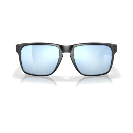 Oakley Holbrook XL OO9417-2559 con montura negro mate y lentes Prizm Deep Water Polarized, vista frontal sobre fondo blanco.