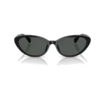 Ralph RA5338U 5001/87 con montura negro brillante y lentes gris, vista frontal sobre fondo blanco.