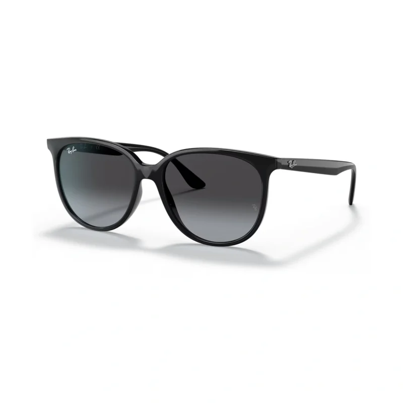Ray-Ban RB4378 601/8G vista diagonal sobre fondo blanco.