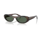 Vogue VO5695SU 327971 con montura habana marrón lechoso y lentes verde oscuro, vista lateral sobre fondo blanco.